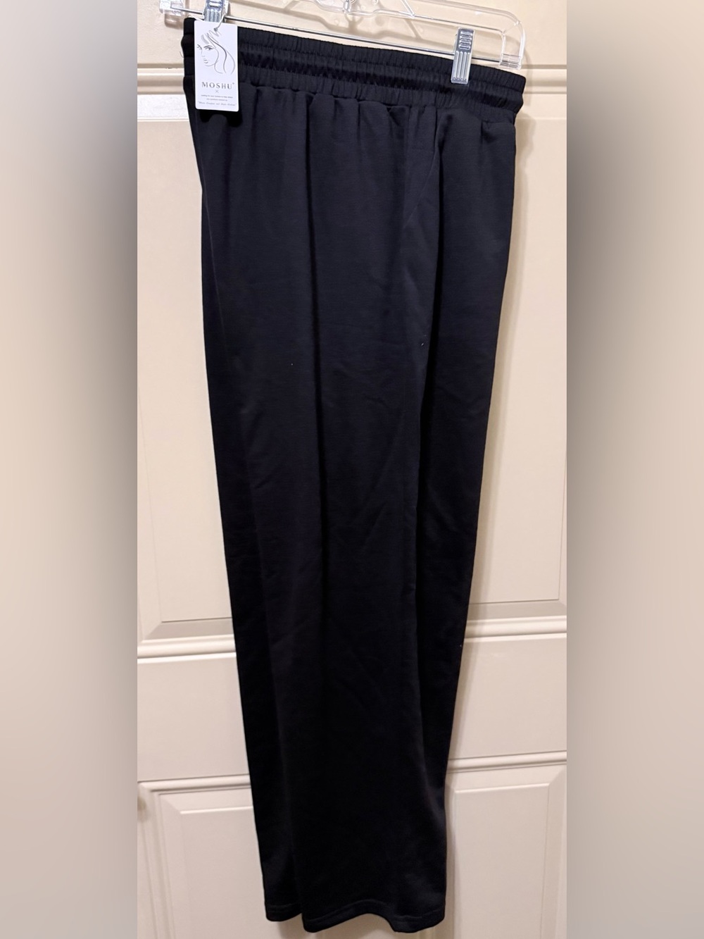 Moshu Black Knit Pull-On Pants Size Large - Picture 5 of 6